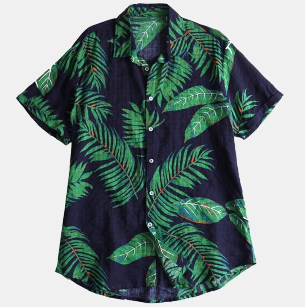 Men’s tropical button down Hawaiian shirt